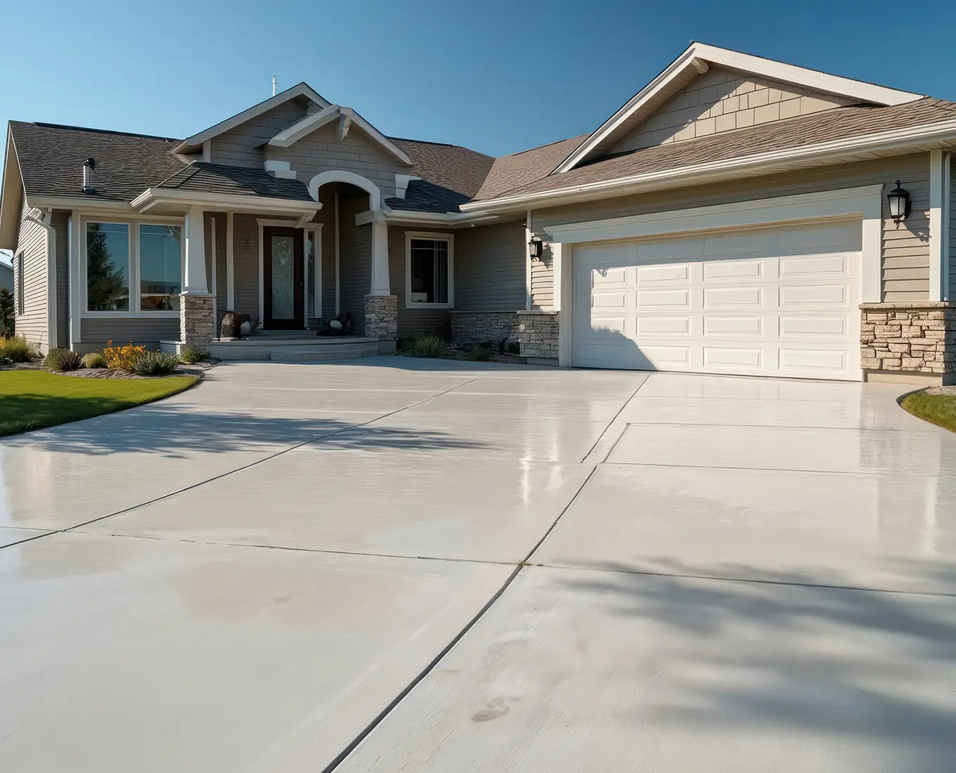 Durable Concrete driveway installed by Arizmendi Brothers in Edwardsville, Illinois