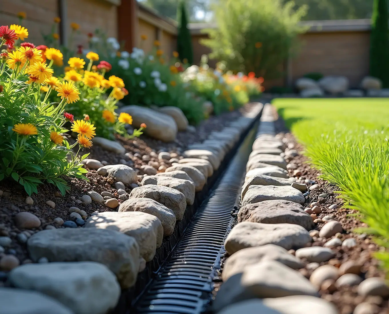 French Drainage Systems Installation done by Arizmendi Brothers in edwardsville il