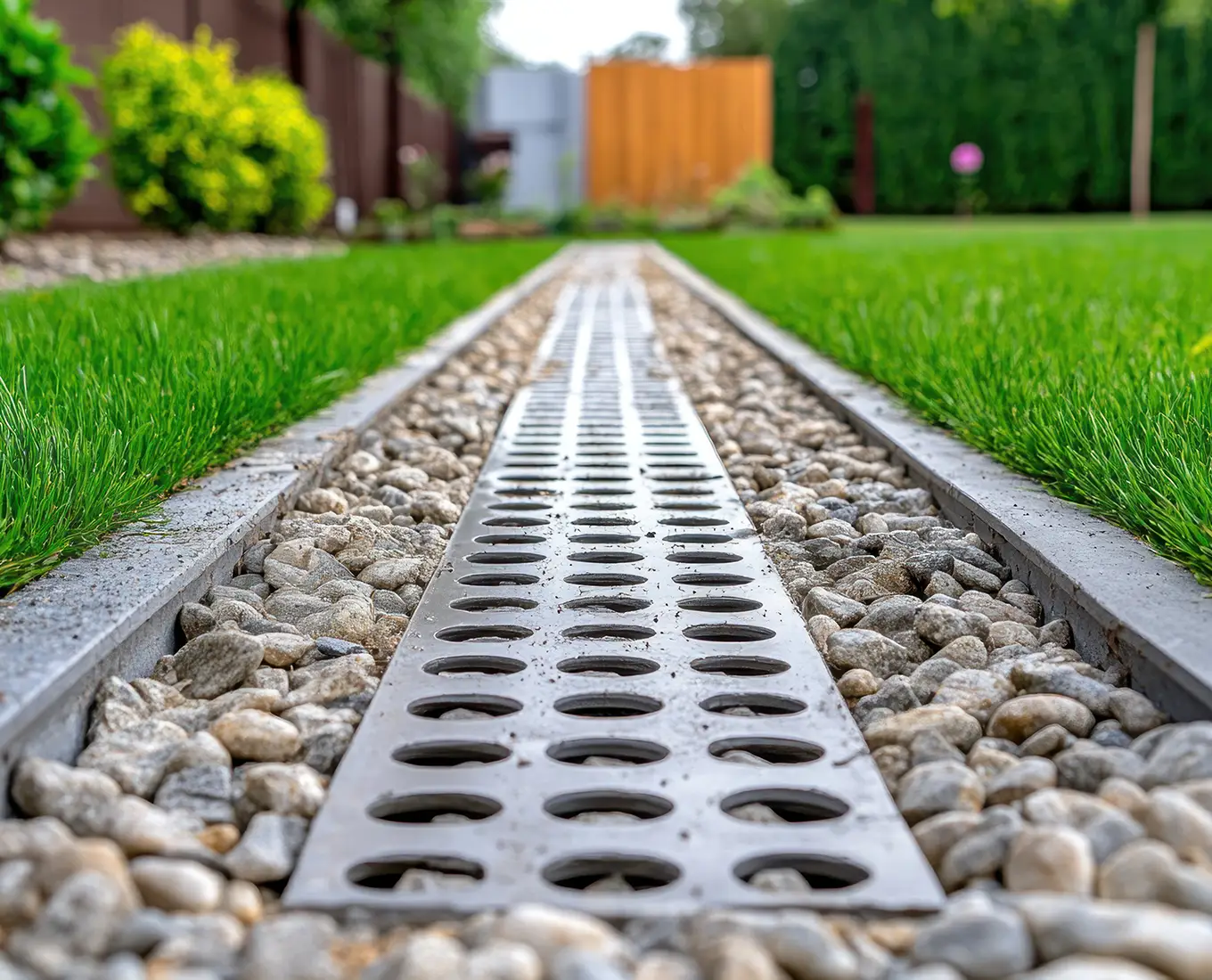 landscaping Drainage System installed by Arizmendi Brothers in edwardsville il